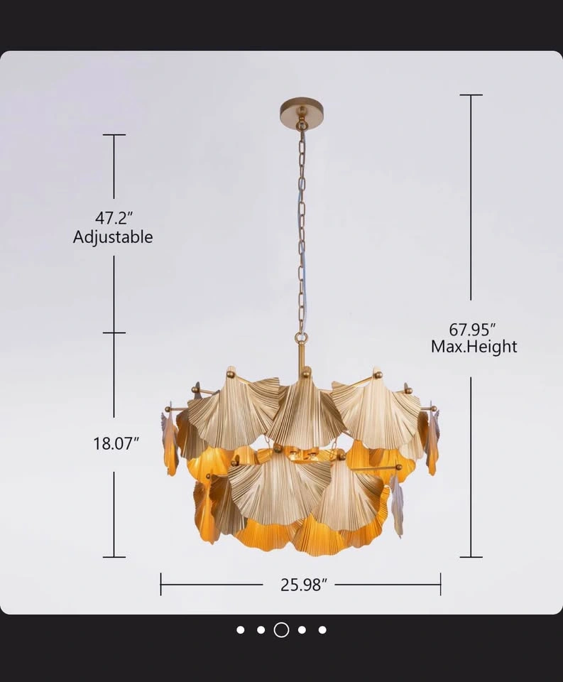 Luxury House of Hampton Anaise 8-Light Chandelier - Gold & Fabri - photo 4
