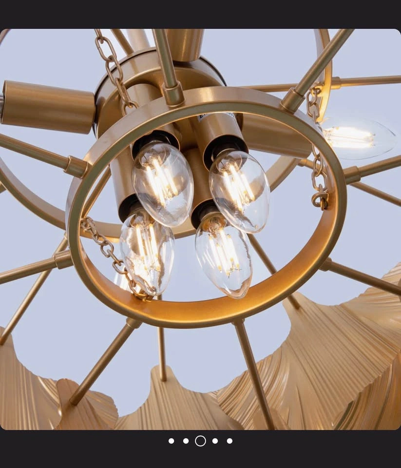Luxury House of Hampton Anaise 8-Light Chandelier - Gold & Fabri - photo 5