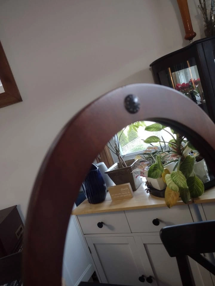 Oval Wood Tabletop Mirror - photo 3