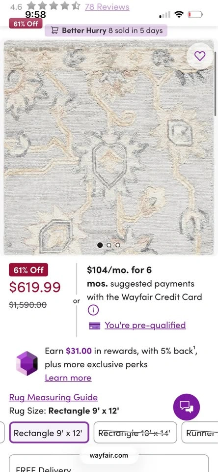 Wool Rug 9’x12’ - photo 2