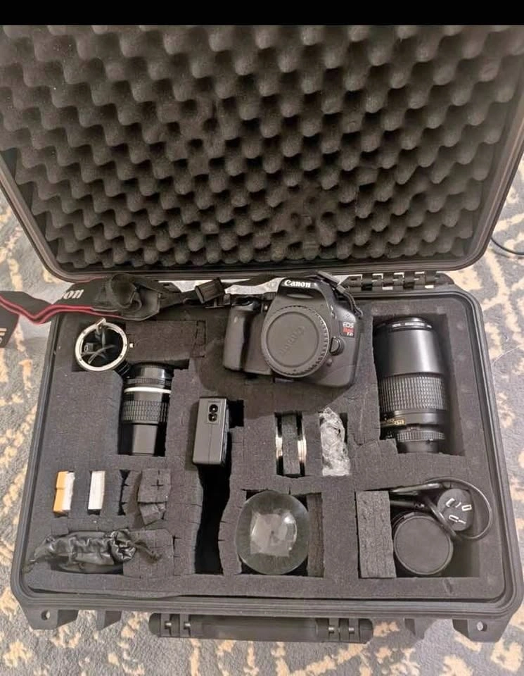 Canon EOS Rebel T7i DSLR Camera Kit with Nikon Lenses