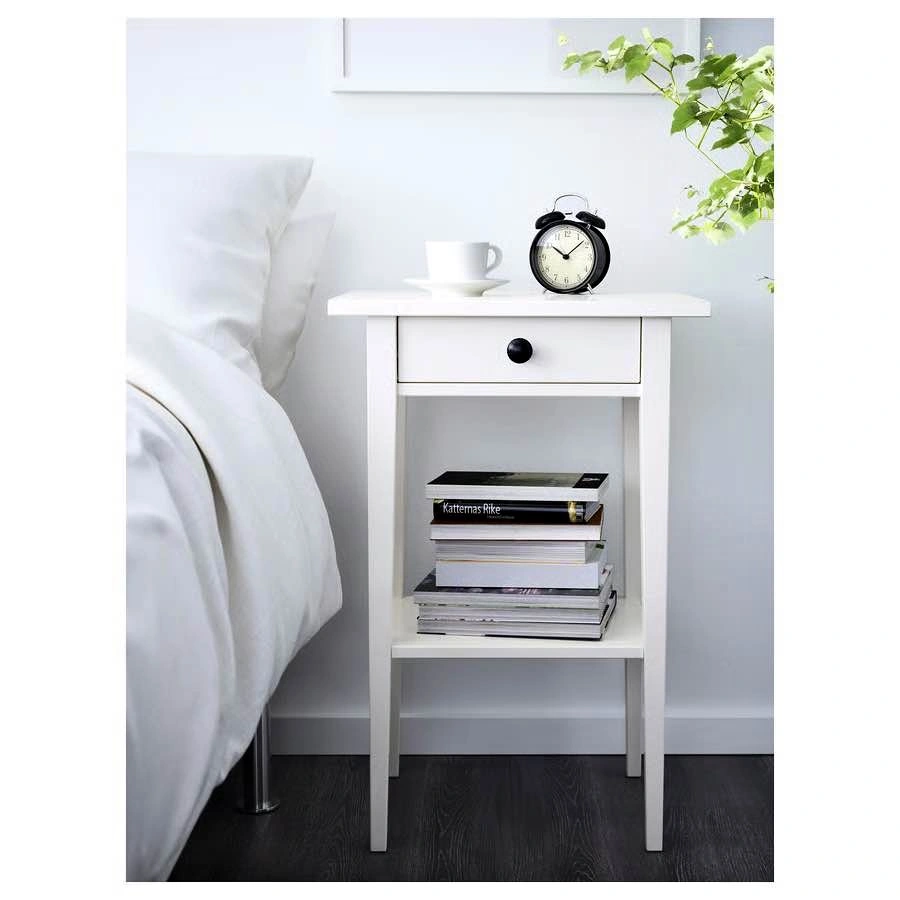 HEMNES Bedside table, white stain
