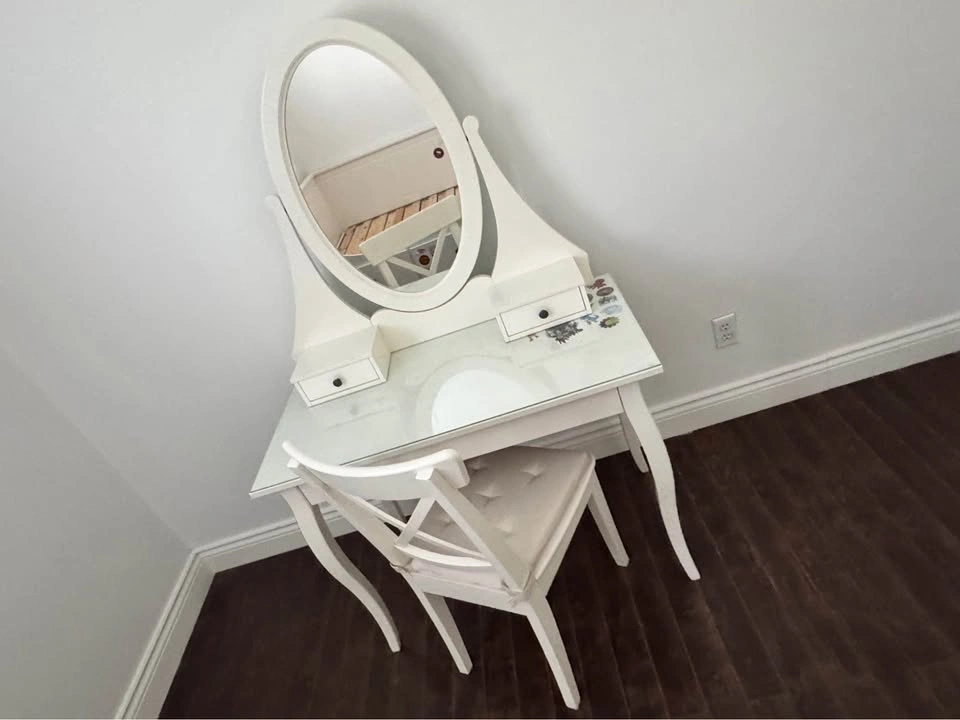 HEMNES Dressing table with mirror, white - photo 2