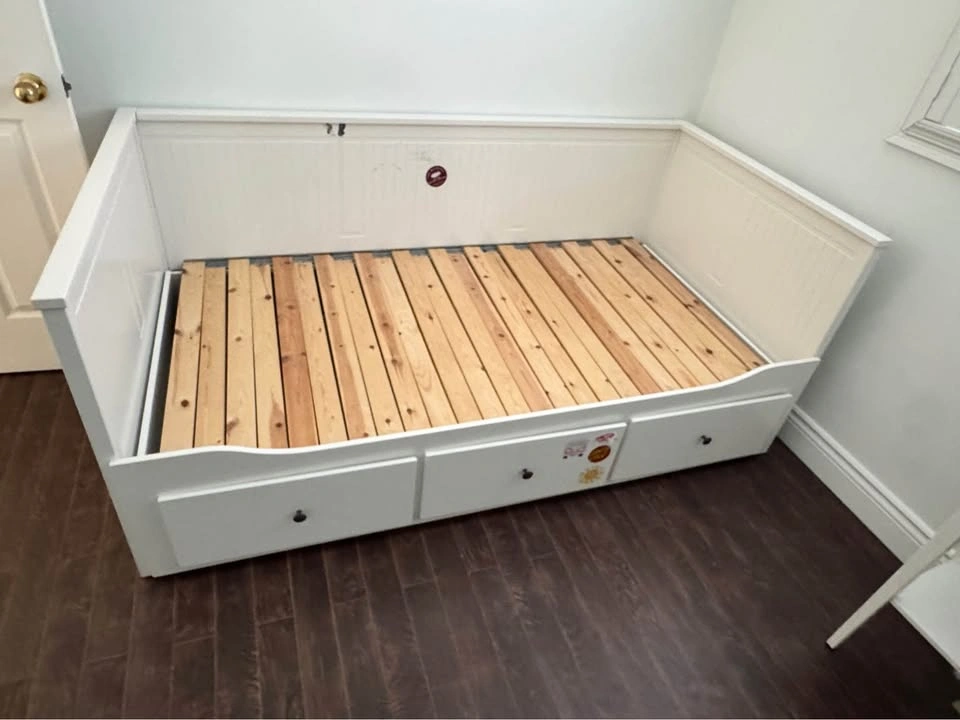 HEMNES Daybed frame with 3 drawers, white, Twin - photo 2