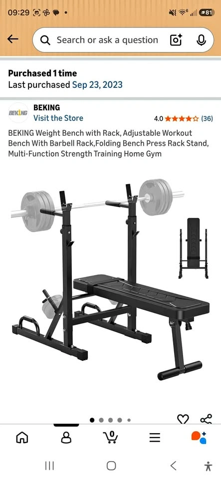 Foldable weight bench