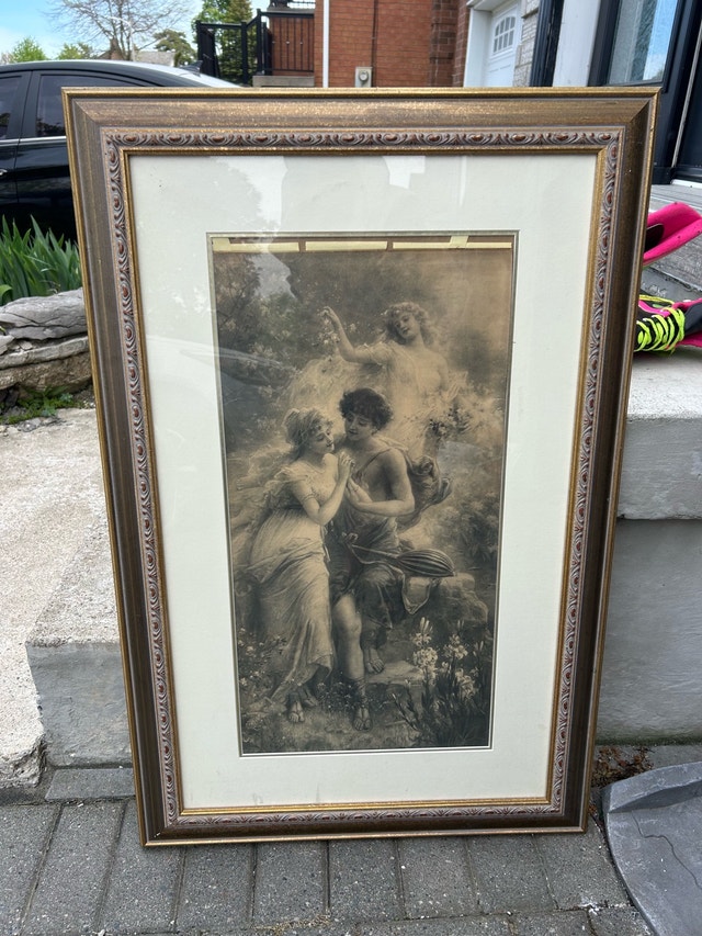 Vintage Victorian Art Prints – Ornate Gold Frames
