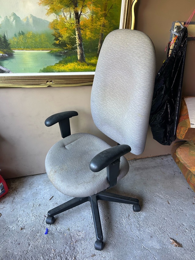 Grey Office Chair – Adjustable Swivel Desk Chair - photo 2