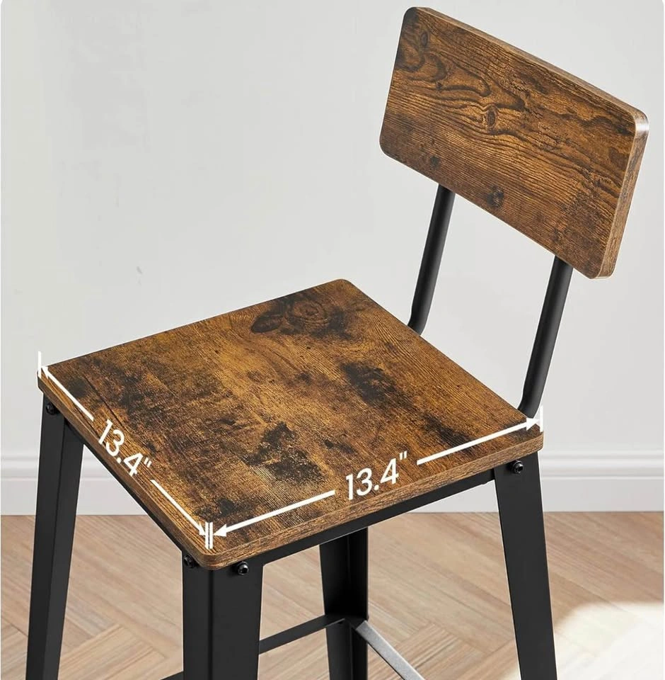 New Bar Height Stools (2) - 29.1" Tall Steel Frame - photo 3
