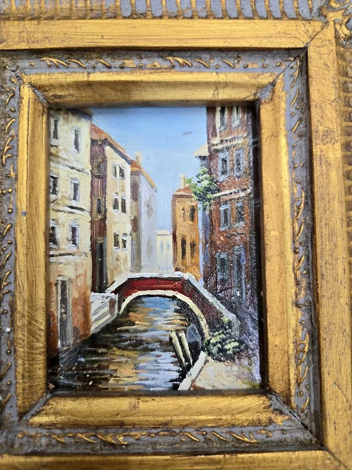 Venice Canal Scene Art Print