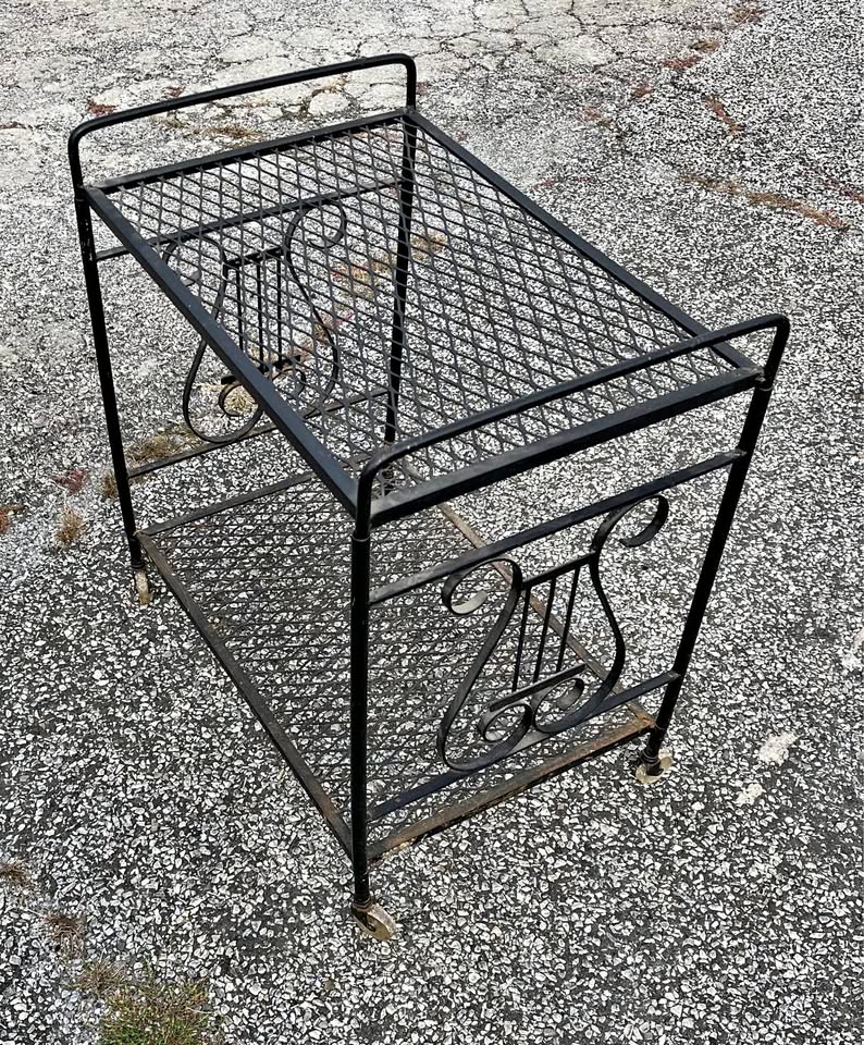 Wrought Iron Bar Cart MCM