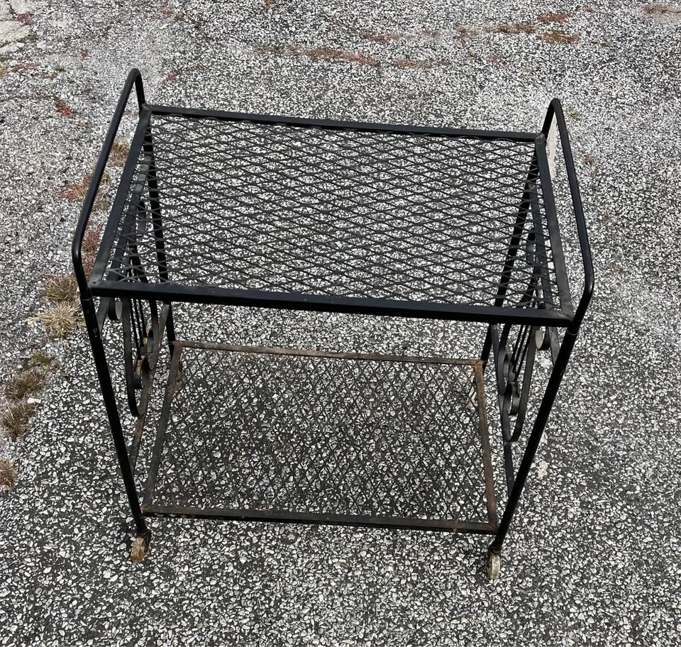 Wrought Iron Bar Cart MCM - photo 2