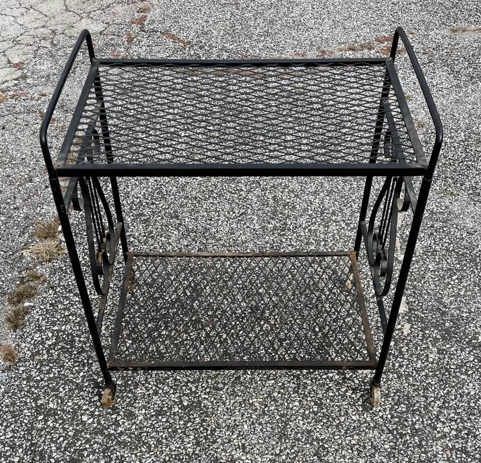 Wrought Iron Bar Cart MCM - photo 3