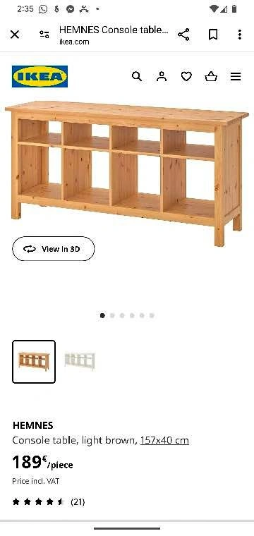 HEMNES IKEA Console - SELLING AS-IS