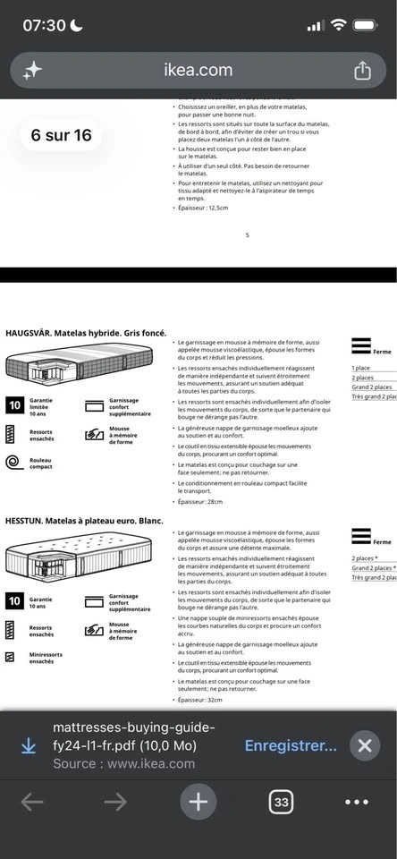 IKEA Queen Malm Bed with Drawers & Haugsvar Mattress - photo 5