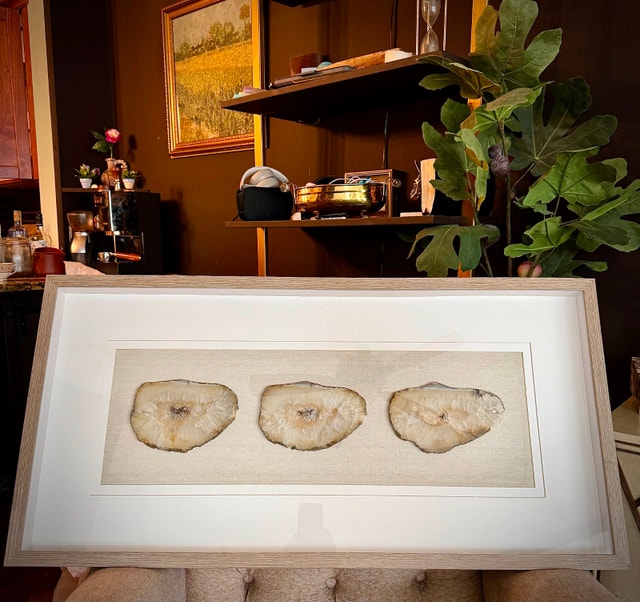 Sliced Gemstone Framed Wall Art - 40x20''