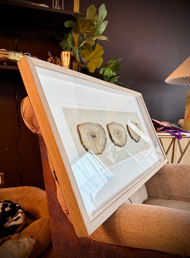 Sliced Gemstone Framed Wall Art - 40x20'' - photo 2