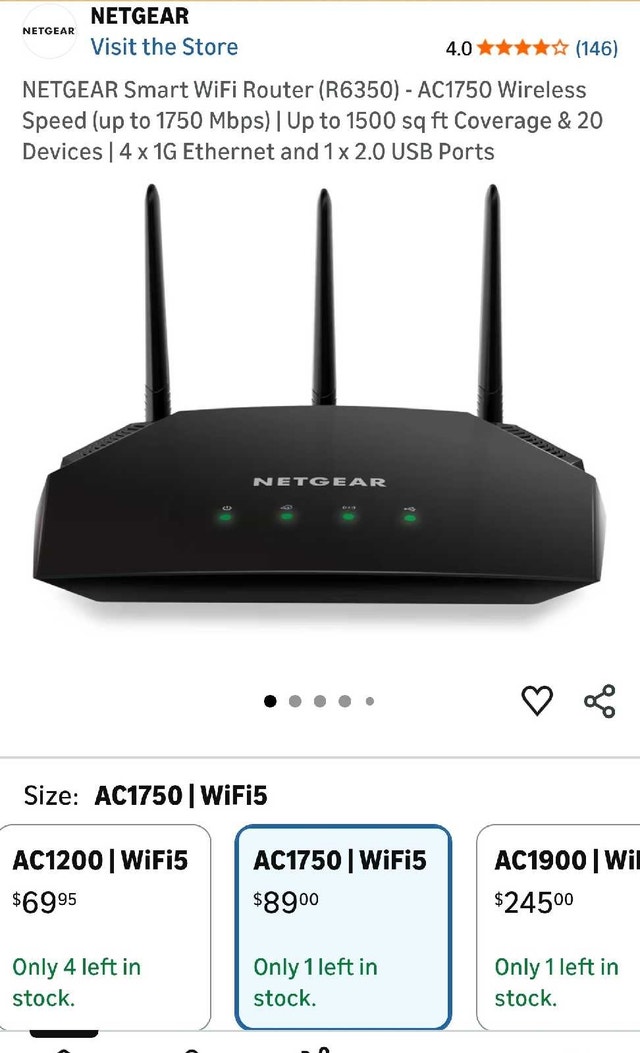 NETGEAR AC1750 Smart WiFi Router R6350 - photo 5
