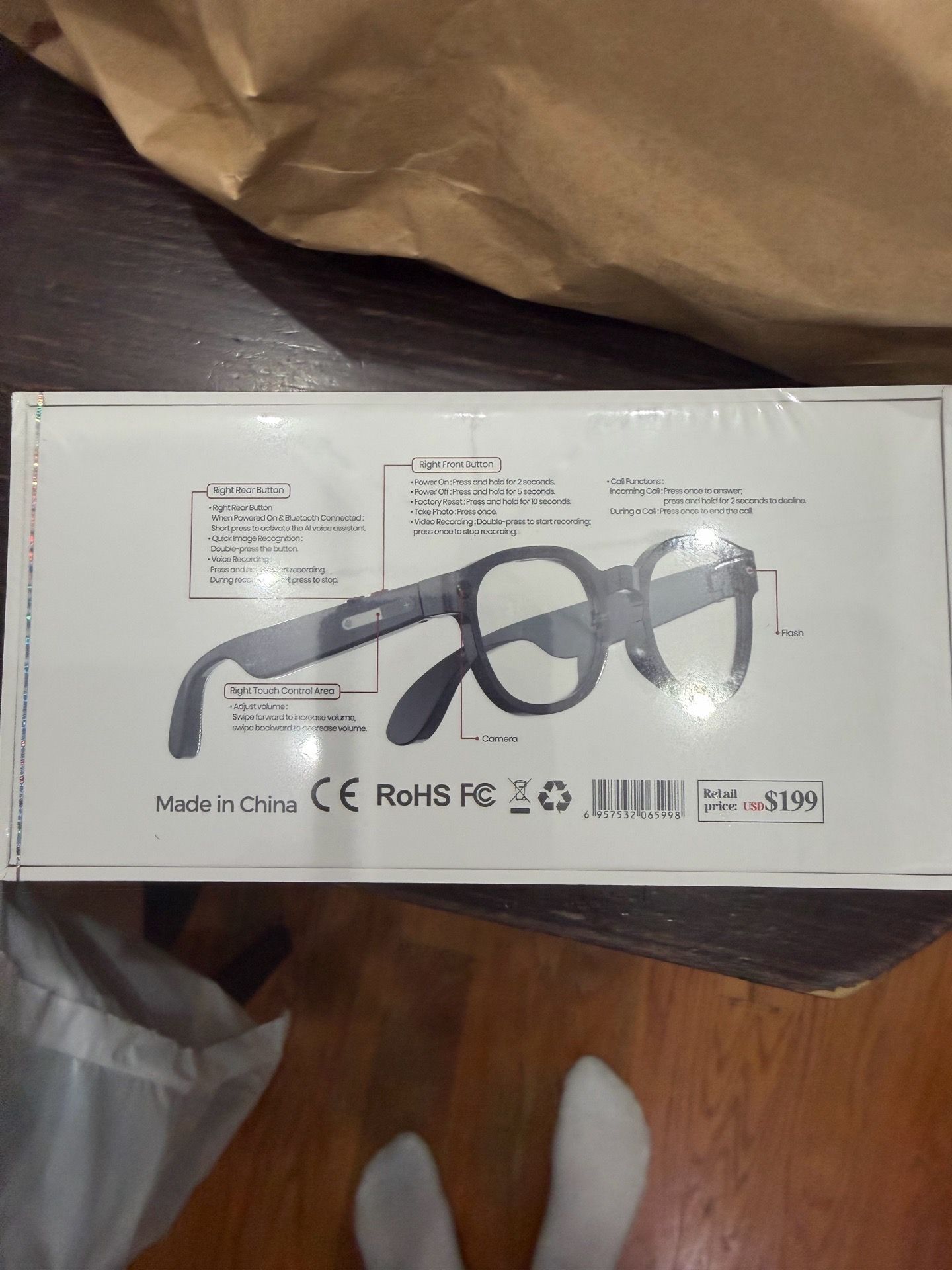 Yomi AiMB-S1 AI Smart Glasses Bluetooth Wi-Fi - photo 2