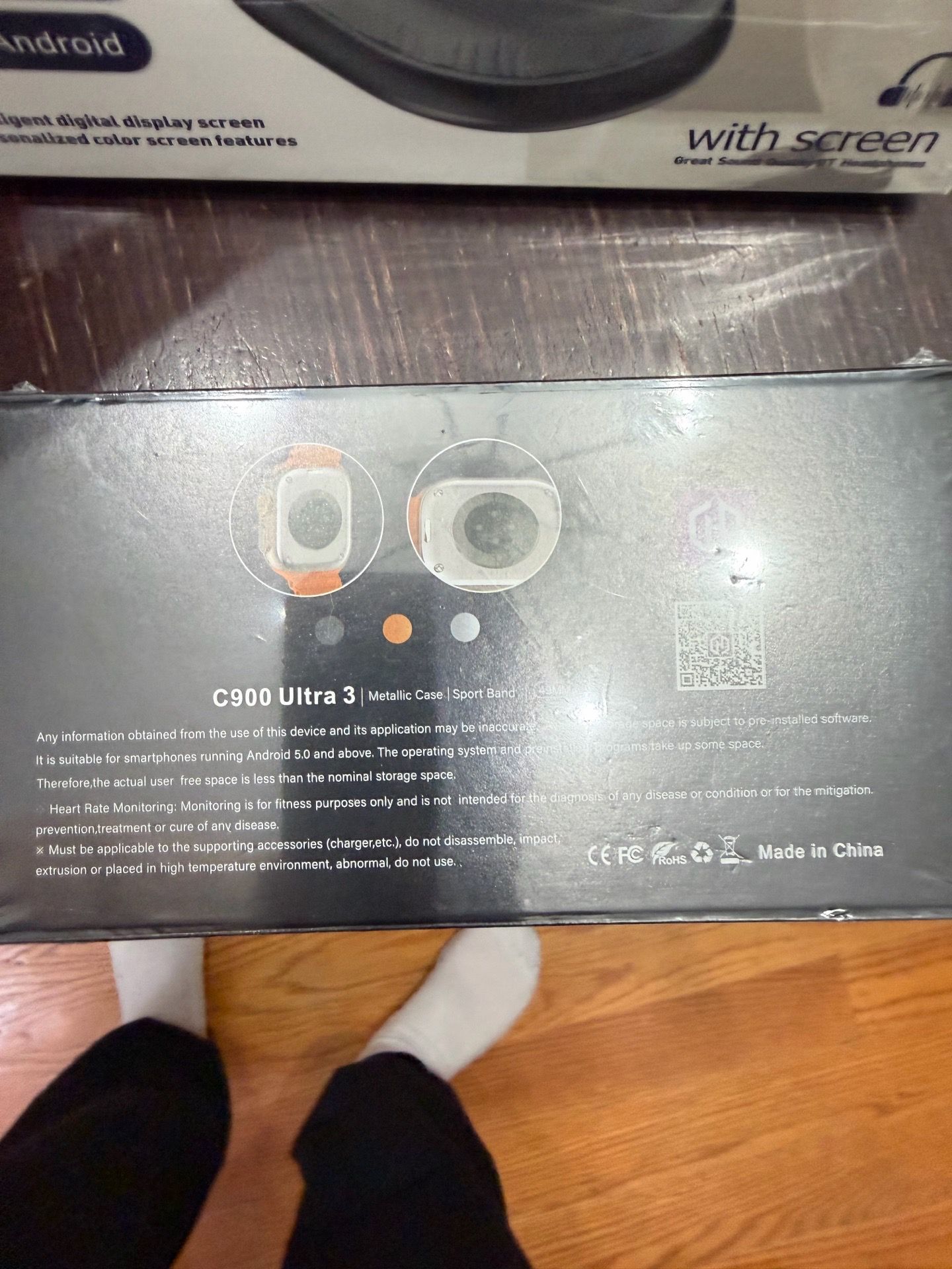Wireless Headphones & C900 Ultra 3 Smartwatch Bundle - photo 2