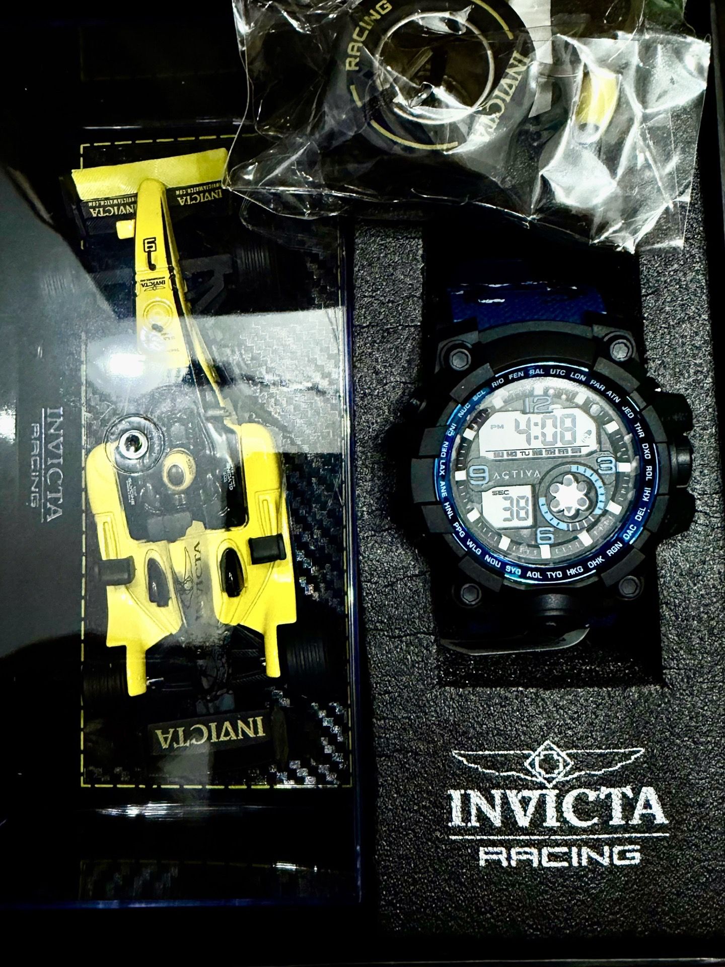 Invicta Men's Digital Watch & Replica Car