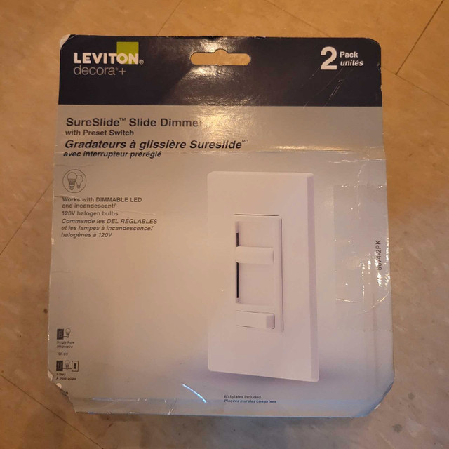 Leviton Decora LED & CFL Universal Slide Dimmer