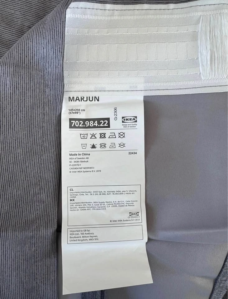 IKEA MARJUN Blackout Curtains Gray 57x98" - photo 2