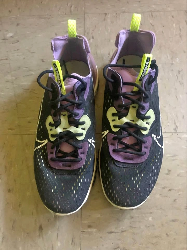 Nike D/MS/X React Vision Black Purple Neon Green Sneakers