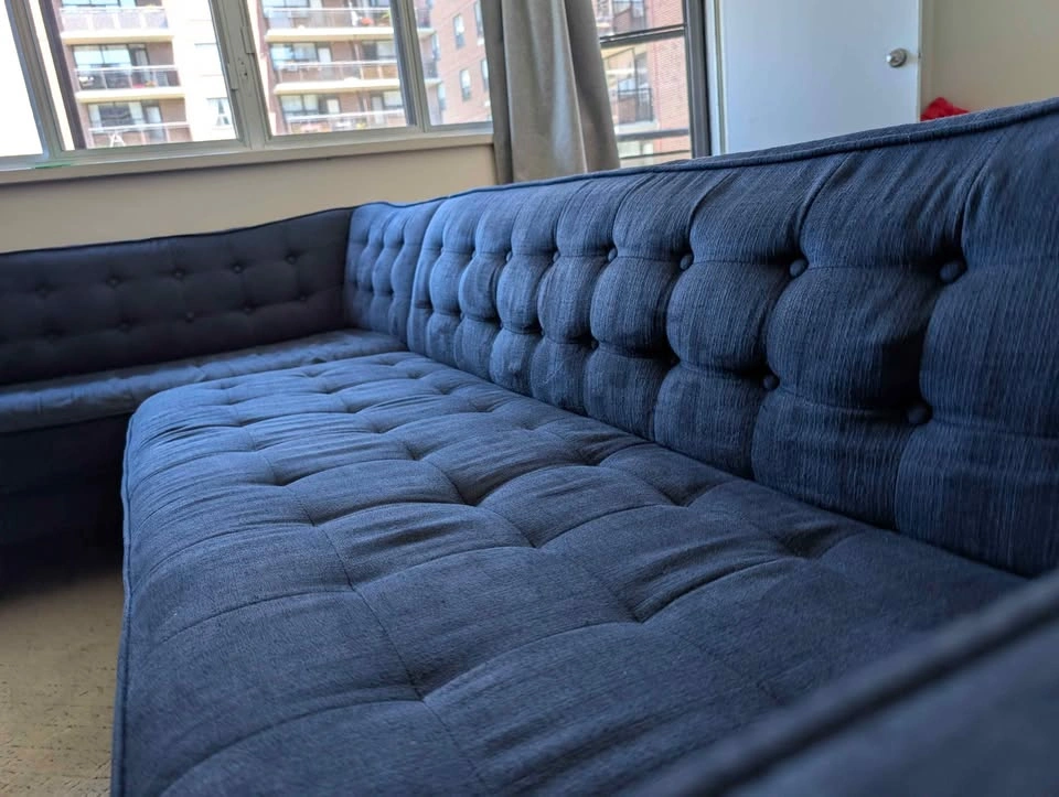 Navy Blue Sectional Couch - photo 4