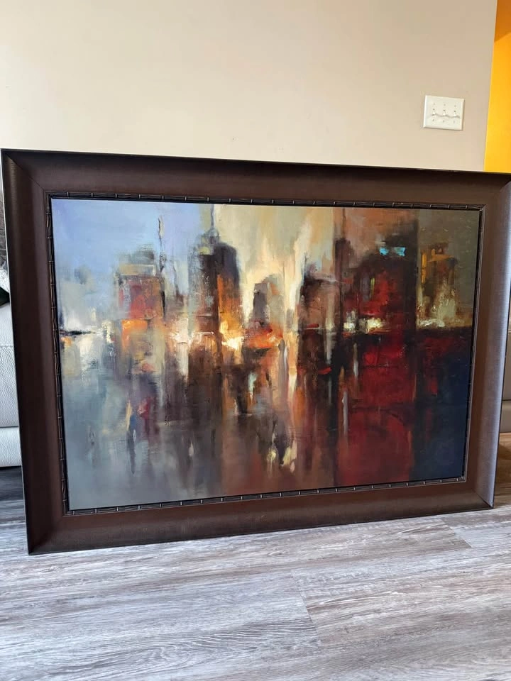 Framed Abstract Cityscape Painting – Premium Art Piece - photo 5