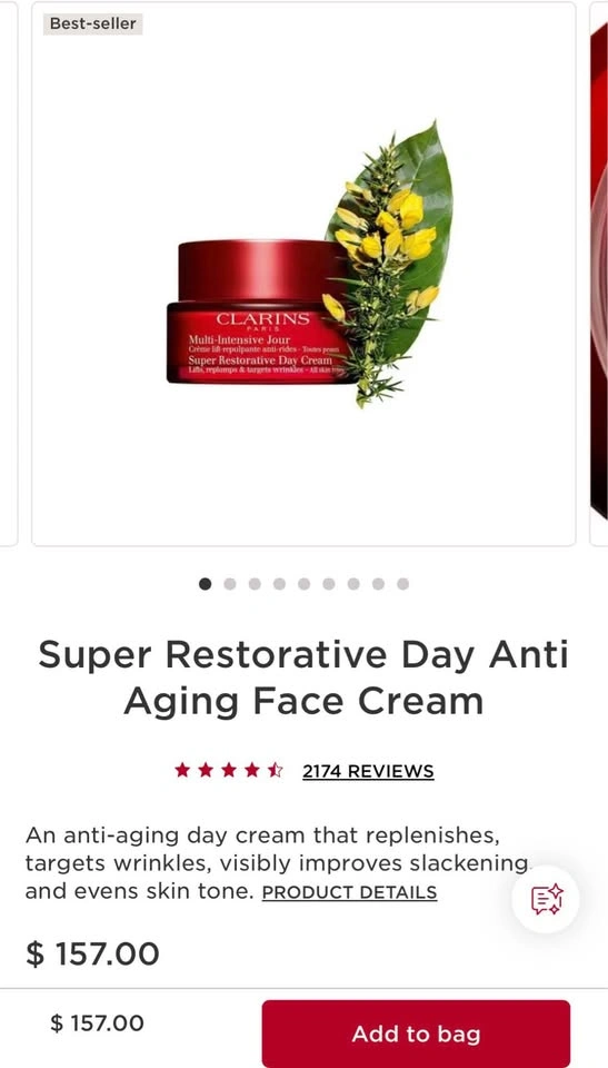 Clarins Super Restorative Day Cream 90ml + Shiseido Bag - photo 4