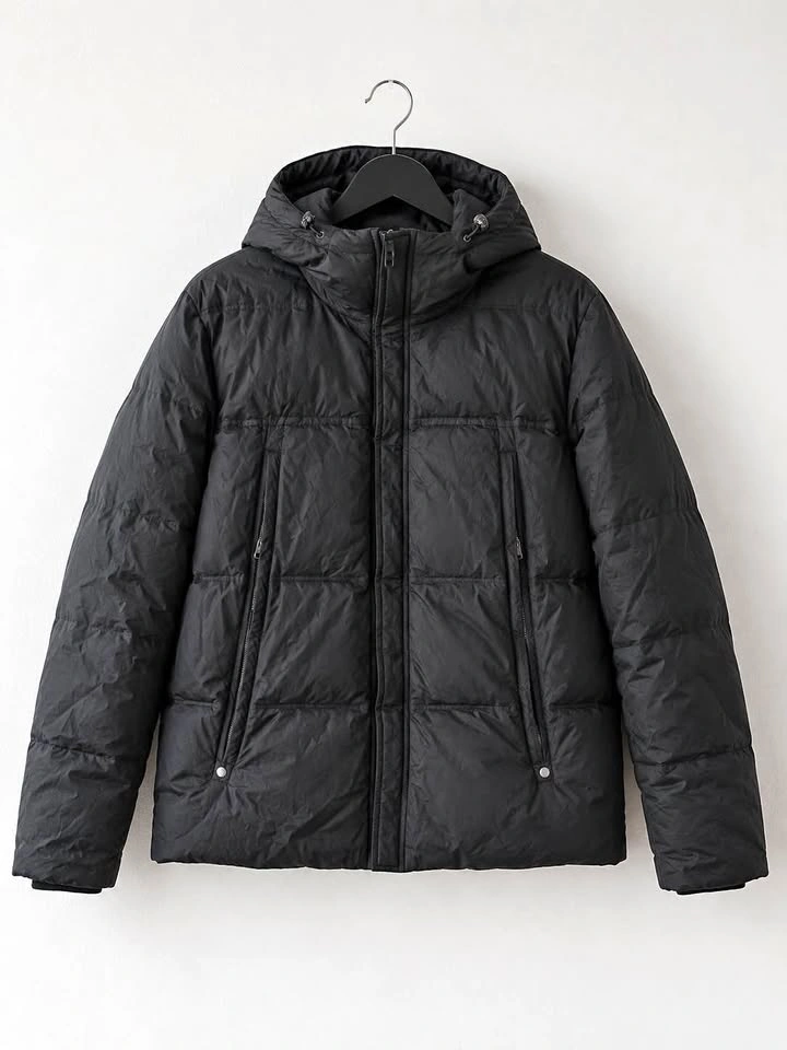NEW Point Zero Black Winter Puffer Jacket - Men's XL/TG - Hooded