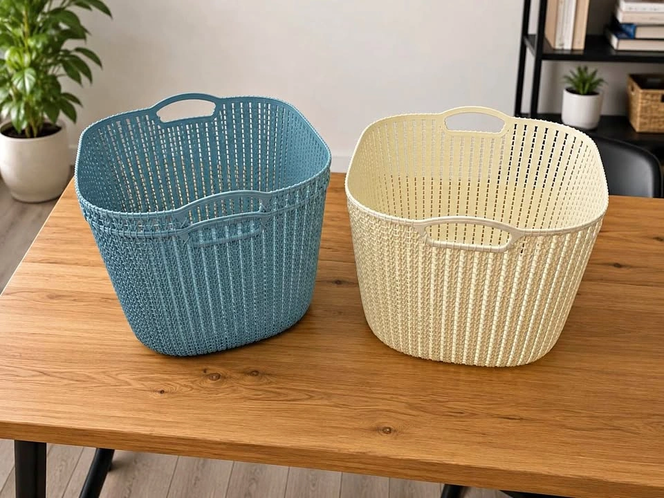 NEW Baskets Set Blue and Cream