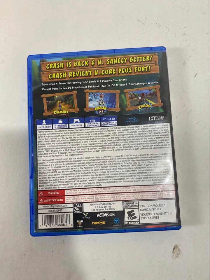 PS4 Crash Bandicoot N-Sane Trilogy - photo 2