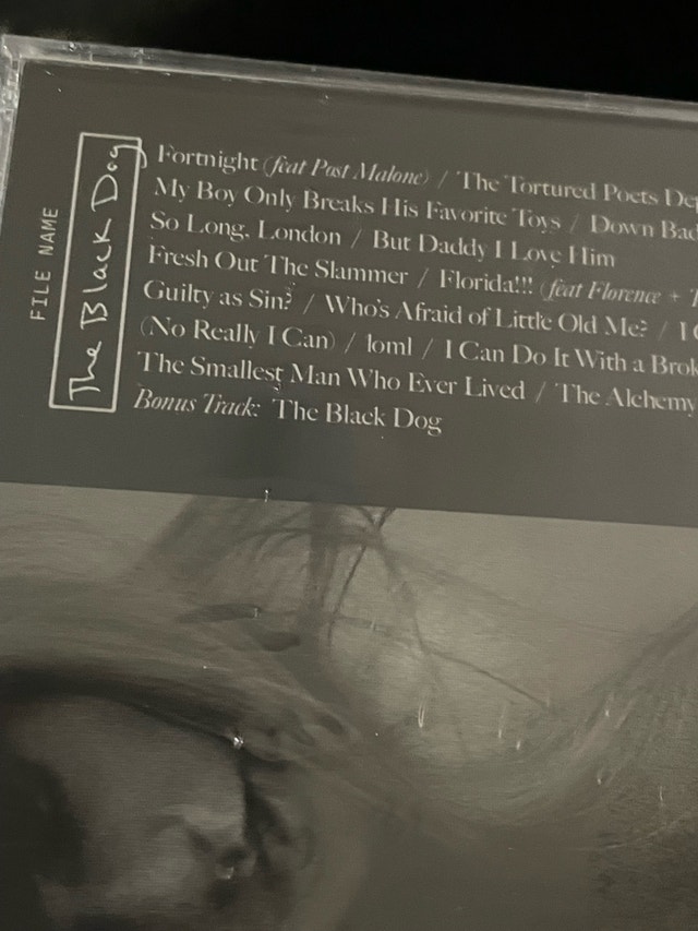 Taylor Swift TTPD CD (The Black Dog Ed) - photo 4