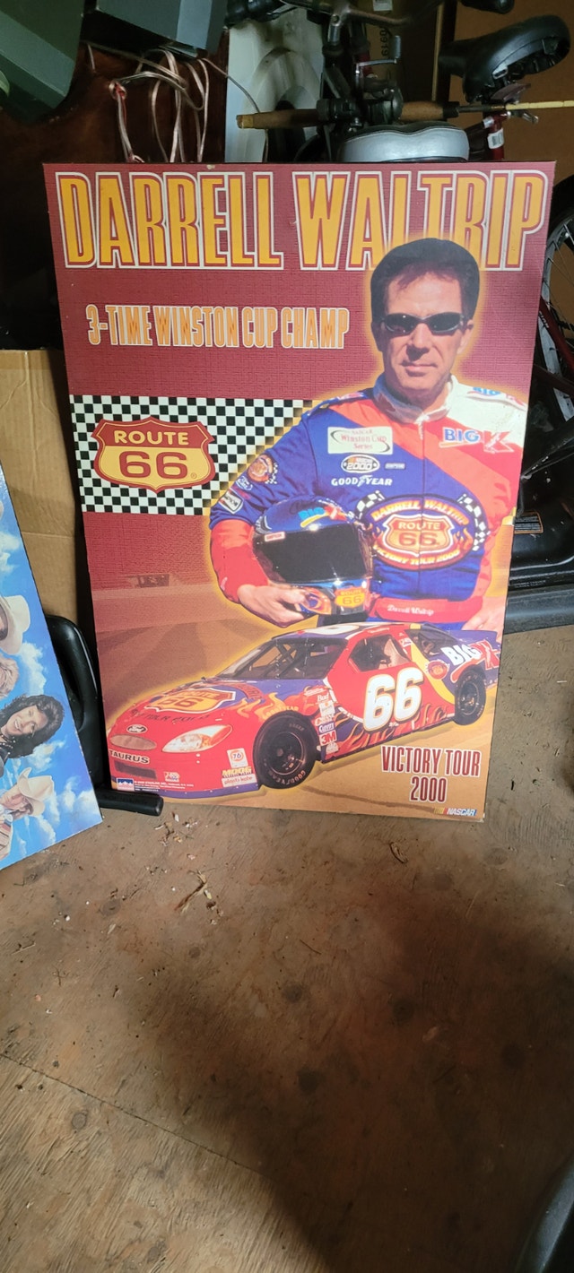 Wall board poster art Darrell Waltrip