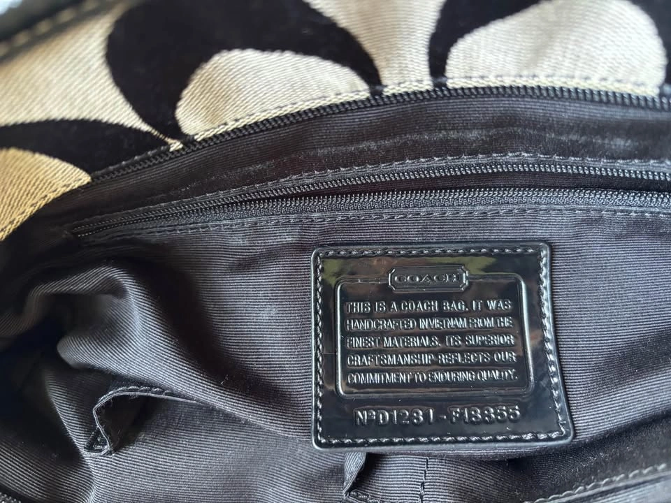 Coach Vintage Y2K Black Monogram Shoulder Tote Bag - photo 4