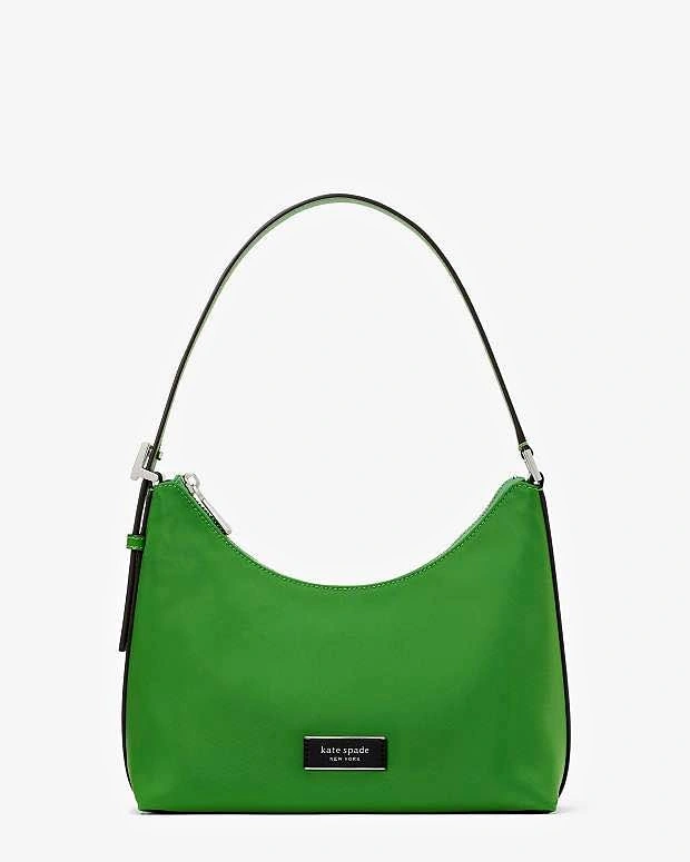 Kate Spade Avocado Green Nylon Sam Icon Shoulder Hobo Bag