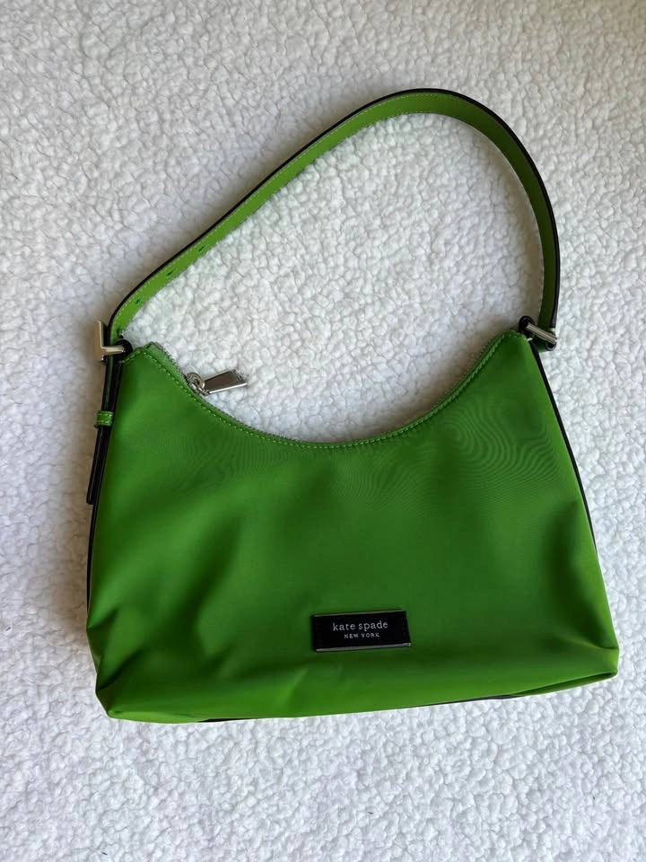 Kate Spade Avocado Green Nylon Sam Icon Shoulder Hobo Bag - photo 2