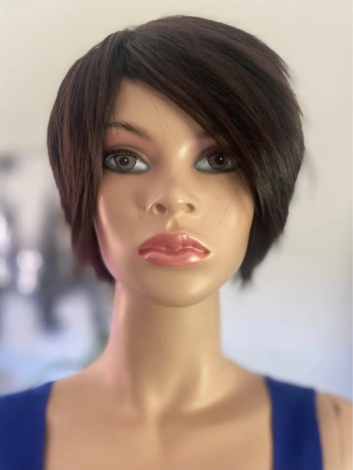 NWOT Short Edgy Layered Textured Spiky Black Synthetic Wig - photo 2