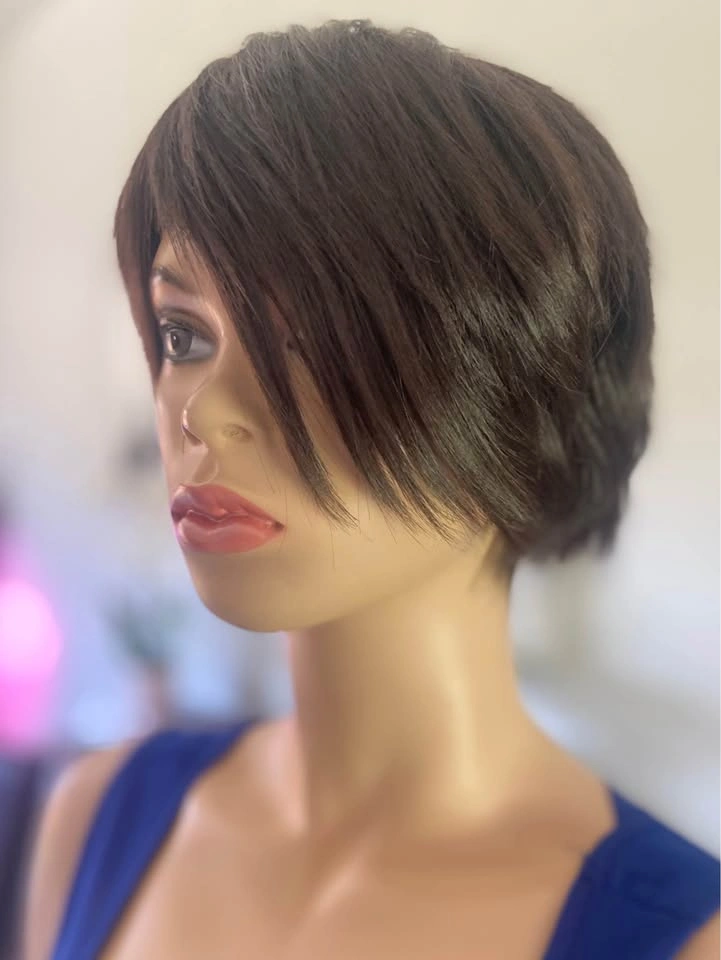 NWOT Short Edgy Layered Textured Spiky Black Synthetic Wig - photo 5