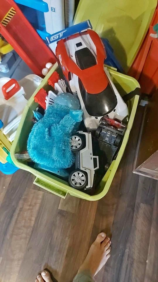 Gray and Red Transforming Toy Car