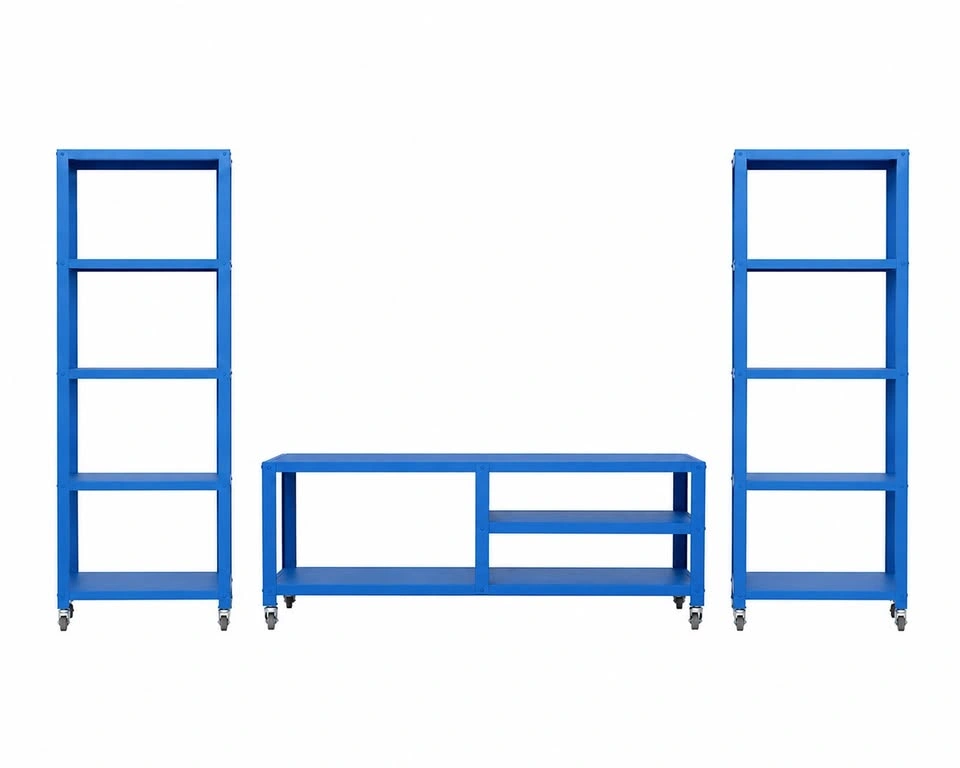 Media Console + 2 Shelves (On Wheels)