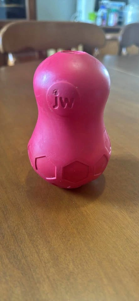JW Pink Dog Toy Treat Dispenser