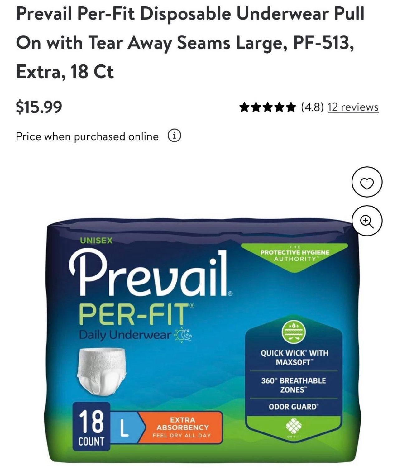 Large Adult Pull-up Diapers Underwear - $5/pack