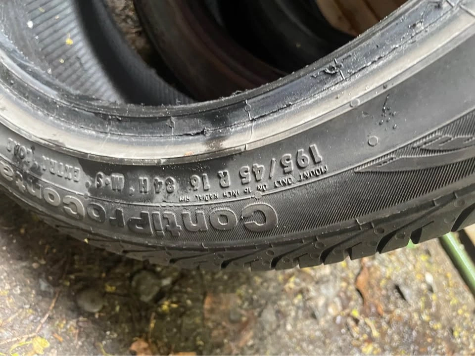 195/45R16 Continental All Season Tires - 3 Available - photo 2