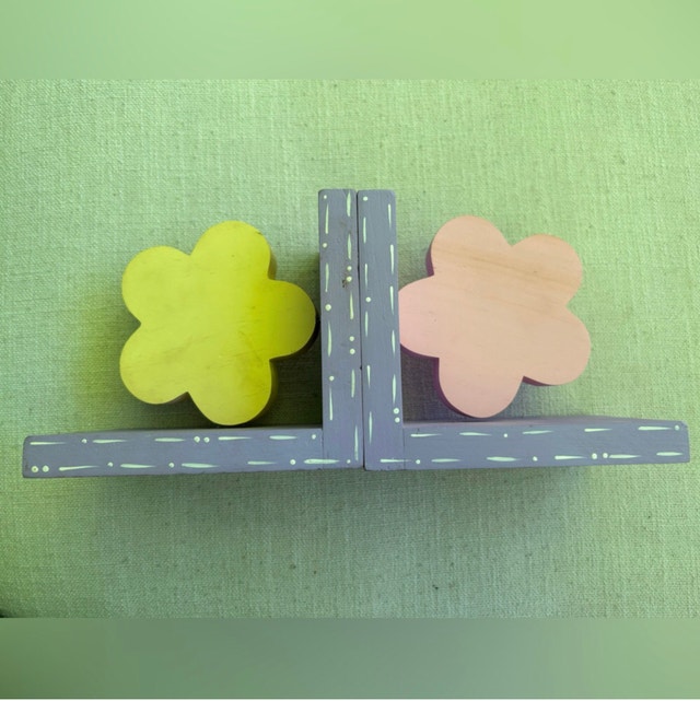 Floral Bookends hand painted - photo 2