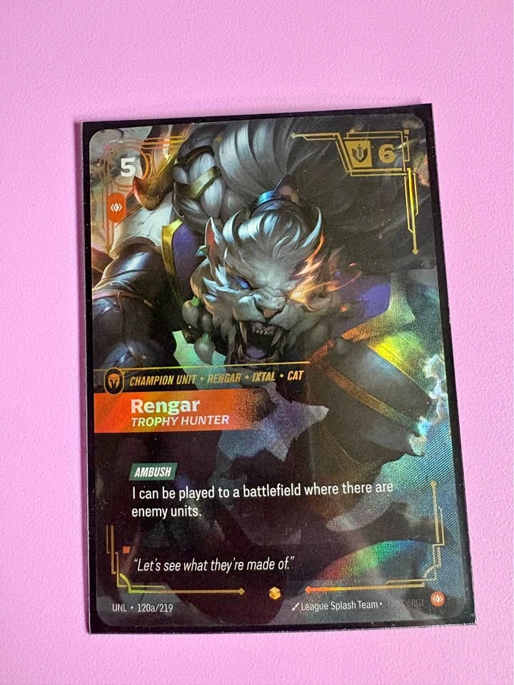 Riftbound Cards: Rengar, Sona, Mind Rune