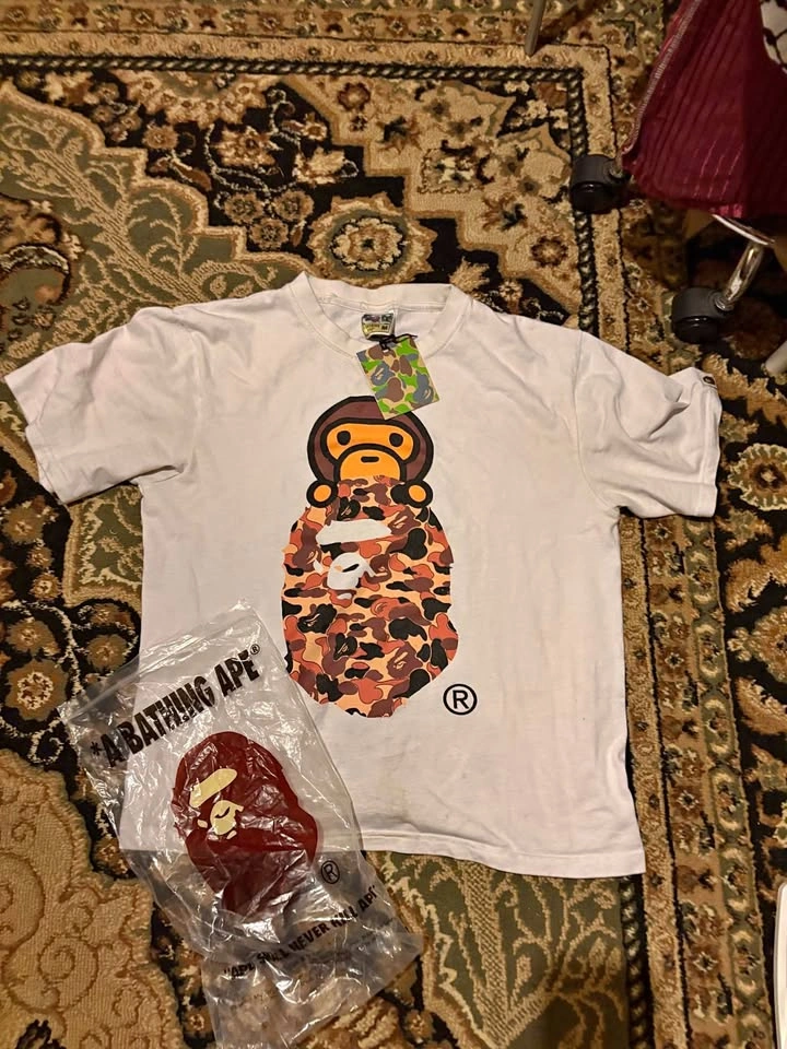 Bape x Camo Milo T-Shirt - Size Medium