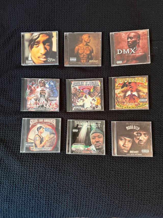 Vintage Rap CDs - Variety in Cases