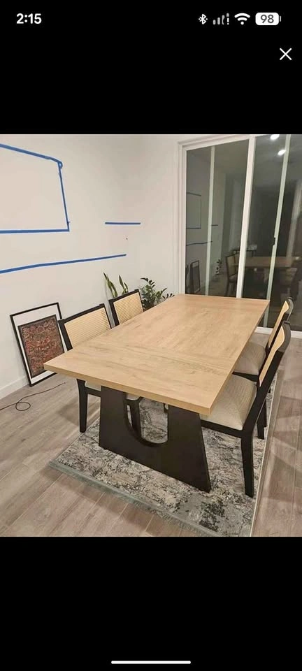 Large Rustic Dining Table for 6-8 People (70.9")